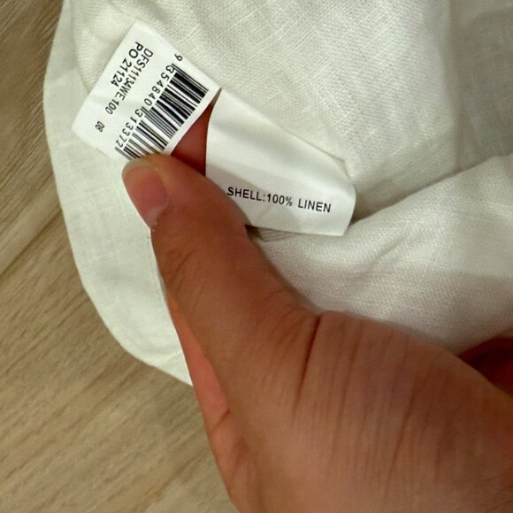 DISSH - White Aisle Linen Tie Bow Midi Dress - Picture 8 of 9